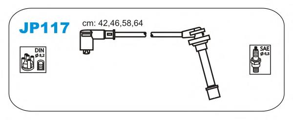 Fios de alta voltagem, kit 2244099B06 Nissan/Infiniti