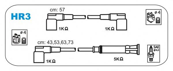 565 NGK Fios de alta voltagem, kit