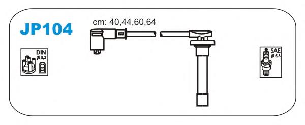 Fios de alta voltagem, kit 32722P01G00 Honda