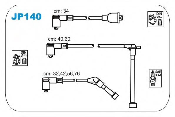 Fios de alta voltagem, kit para Nissan Terrano WD21