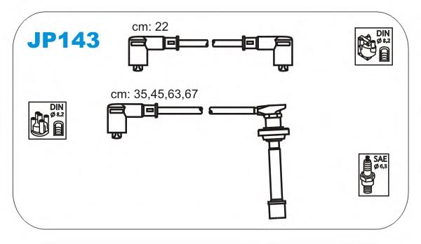 Compre 2245089J25 Nissan/Infiniti Fios de alta voltagem, kit