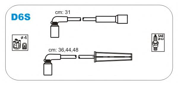 Fios de alta voltagem, kit P96305387 General Motors