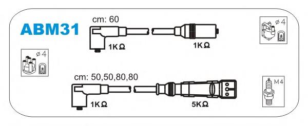 0901 NGK Fios de alta voltagem, kit