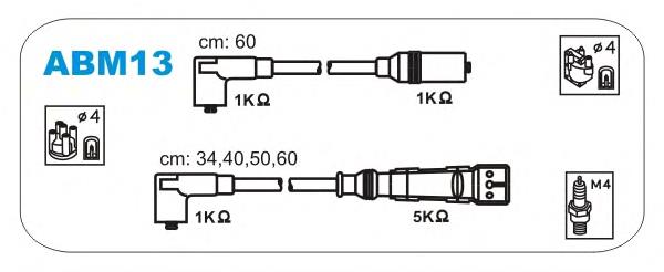 Fios de alta voltagem, kit 951 NGK