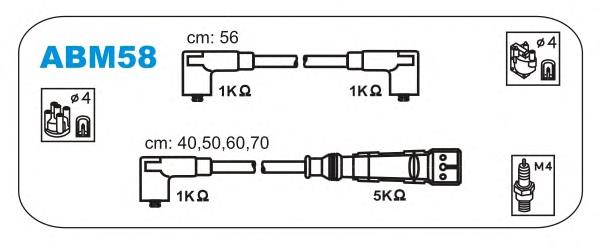 950 NGK Fios de alta voltagem, kit