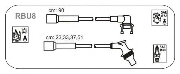 Fios de alta voltagem, kit FAE 85260
