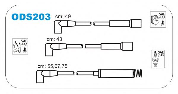 Fios de alta voltagem, kit MSQ0013 Magneti Marelli