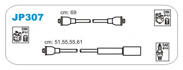 Fios de alta voltagem, kit NGK 8291