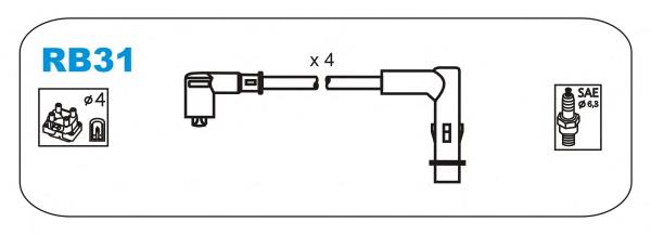 Fios de alta voltagem, kit para Renault Laguna KG0, KG1