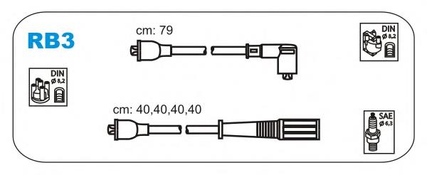 Fios de alta voltagem, kit FAE 83220