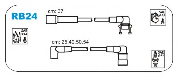 Fios de alta voltagem, kit para Renault 19 D53