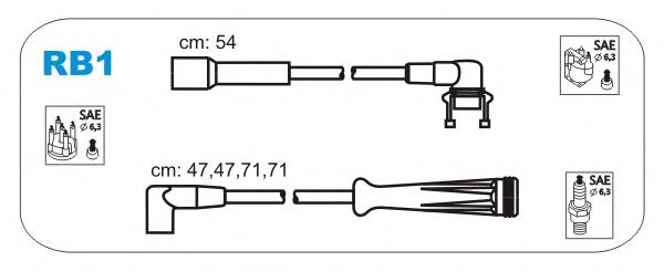 Fios de alta voltagem, kit Renault (RVI) 7700742835