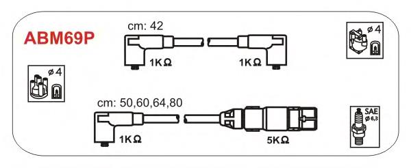 Fios de alta voltagem, kit 947 NGK