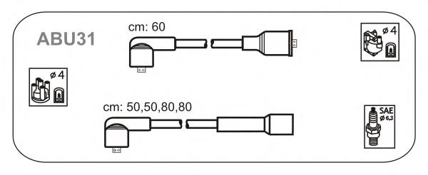 901 NGK Fios de alta voltagem, kit