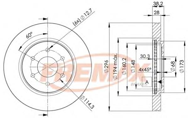 Disco do freio dianteiro Japan Parts DI115C preço, a partir de 45,19 USD