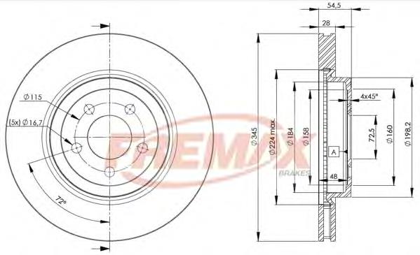 Disco do freio dianteiro Japan Parts DI914C