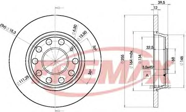 Disco do freio traseiro Open Parts BDR192310