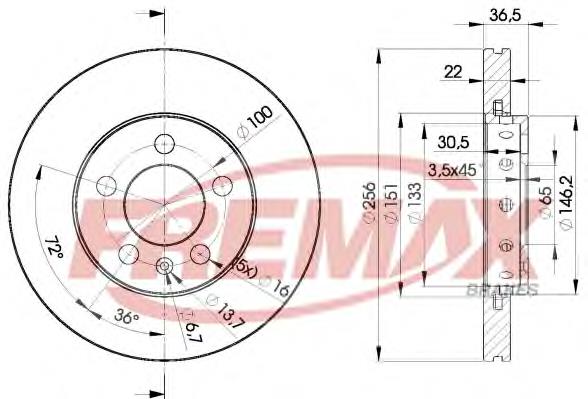 Disco do freio dianteiro Fremax BD5602 preço, a partir de 33,02 USD