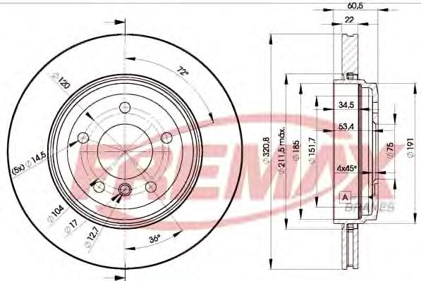 Compre 34216864052 BMW Disco do freio traseiro