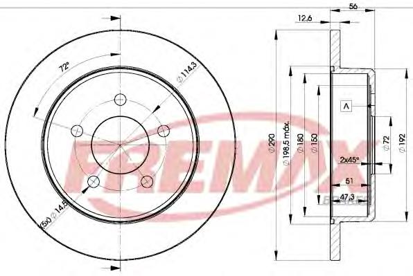 Compre 52128411AB Chrysler Disco do freio traseiro