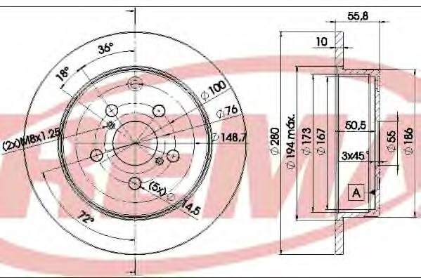 Compre DP214C Japan Parts Disco do freio traseiro