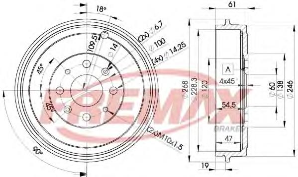 Compre 55701380 Opel Tambor do freio traseiro