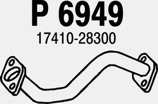 1741028300 Toyota Silenciador, parte dianteira