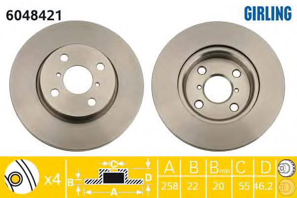 Compre DI284C Japan Parts Disco do freio dianteiro
