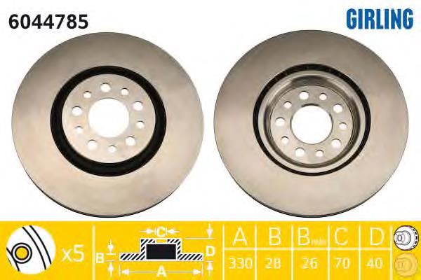 Compre K04779884AA Chrysler Disco do freio dianteiro