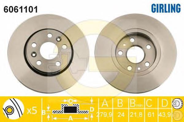 Disco do freio dianteiro 8660001230 Renault (RVI)