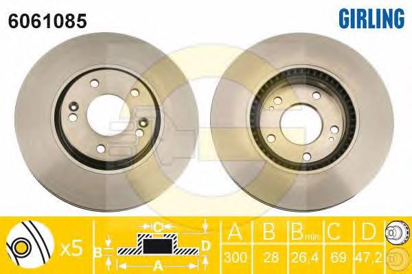 Disco do freio dianteiro Hyundai/Kia 517123K110FFF preço, a partir de 44,27 USD
