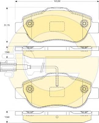 77365817 Fiat/Alfa/Lancia Sapatas do freio dianteiras de disco
