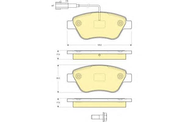 Sapatas do freio dianteiras de disco Fiat/Alfa/Lancia 77362548 preço, a partir de 22,10 USD