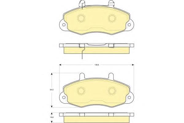 Sapatas do freio dianteiras de disco Ford AM93VX2K021A2A