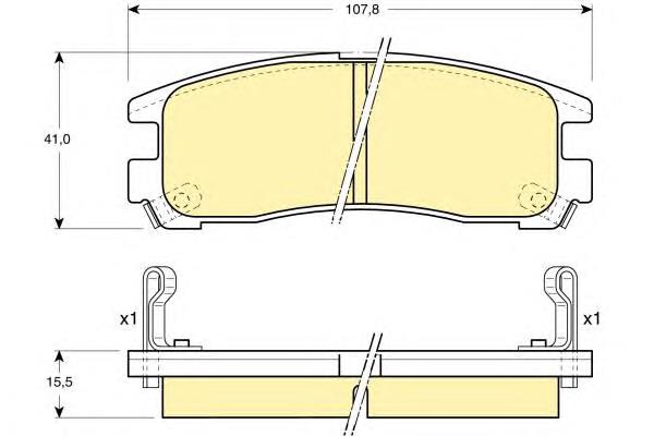 Sapatas do freio traseiras de disco Mitsubishi MN102624 preço, a partir de 23,90 USD