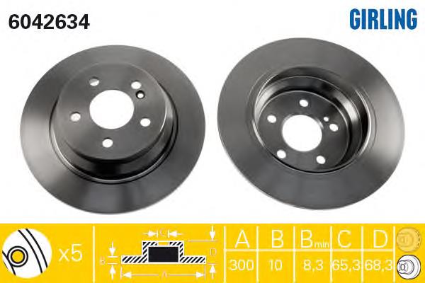 Compre CD7307S Bremsi Disco do freio traseiro