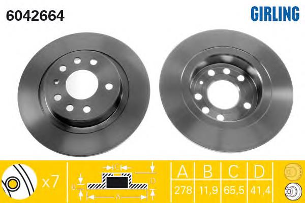 Compre 46836489 Fiat/Alfa/Lancia Disco do freio traseiro