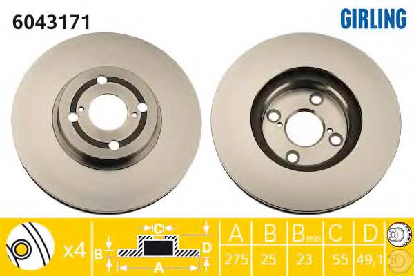 Compre DI201C Japan Parts Disco do freio dianteiro