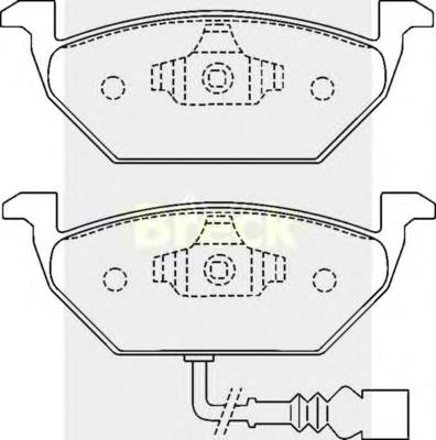 Compre 6C0698151B VAG Sapatas do freio dianteiras de disco