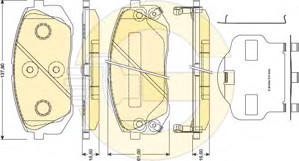 Compre 581013RA60 Hyundai/Kia Sapatas do freio dianteiras de disco