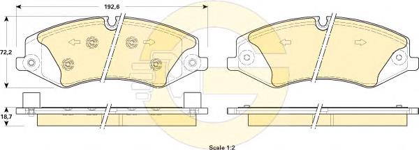 LR161940 Land Rover Sapatas do freio dianteiras de disco