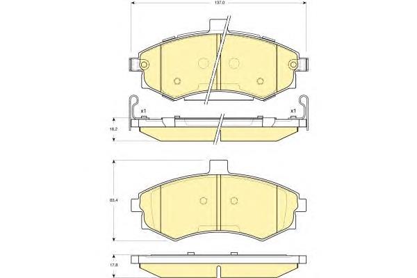 Compre SP1152 Hyundai/Kia Sapatas do freio dianteiras de disco