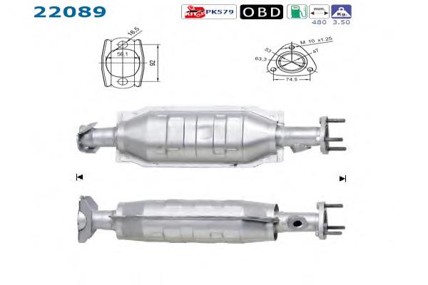 Convertidor - catalisador Polcar HA8007T preço, a partir de 297,45 USD