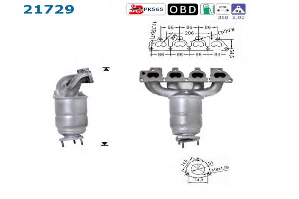 Convertidor - catalisador Opel 5849007