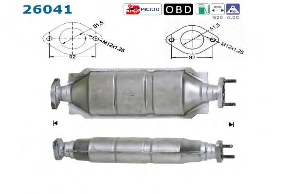  Convertidor - catalisador Mitsubishi Pajero PININ SUV (H60, H70) (1999 - 2005) PININ