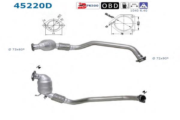 Convertidor - catalisador 45208D AS/Auto Storm