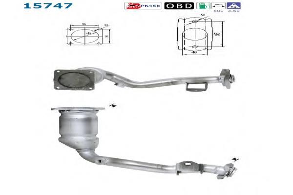 Convertidor - catalisador Peugeot/Citroen 1731V8 preço, a partir de 227,29 USD
