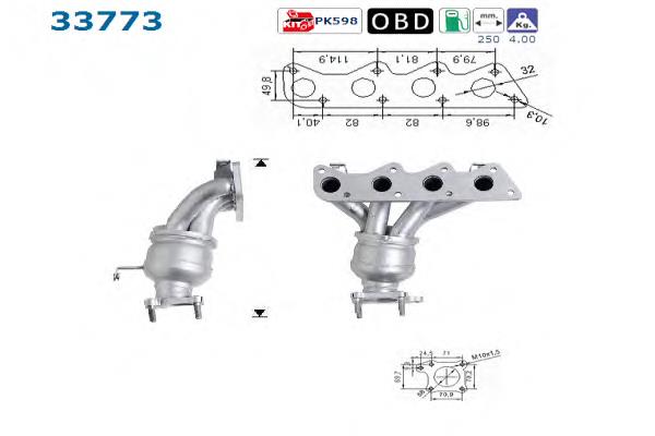 Convertidor - catalisador Asso 460029 preço, a partir de 254,31 USD