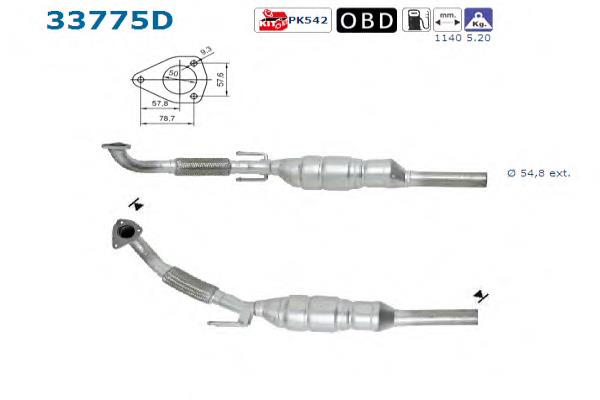 Convertidor - catalisador 1J0254505PX VAG