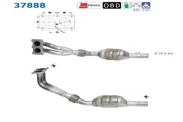 Convertidor - catalisador VAG 6K0253060CX preço, a partir de 223,86 USD